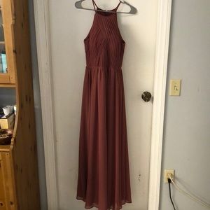 Azazie Dusty rose floor length